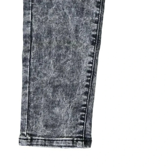 Forever 21 Skinny Jeans Women's Size 26 Black Mid Rise Charcoal Wash Distressed - Picture 7 of 8